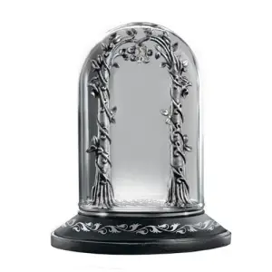 Suport pentru lantisoare IdeallStore® editie limitata, Rivendell Gate, lemn, cupola sticla, 14 cm, negru - 