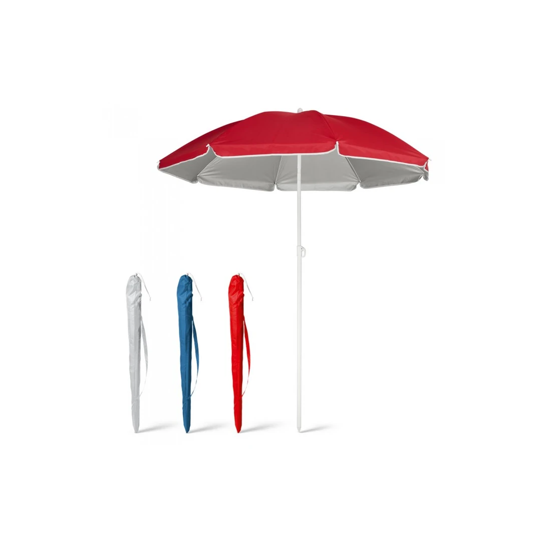 Umbrela plaja cu parasolar, reglabila, ajustabila, cu captuseala argintie - 