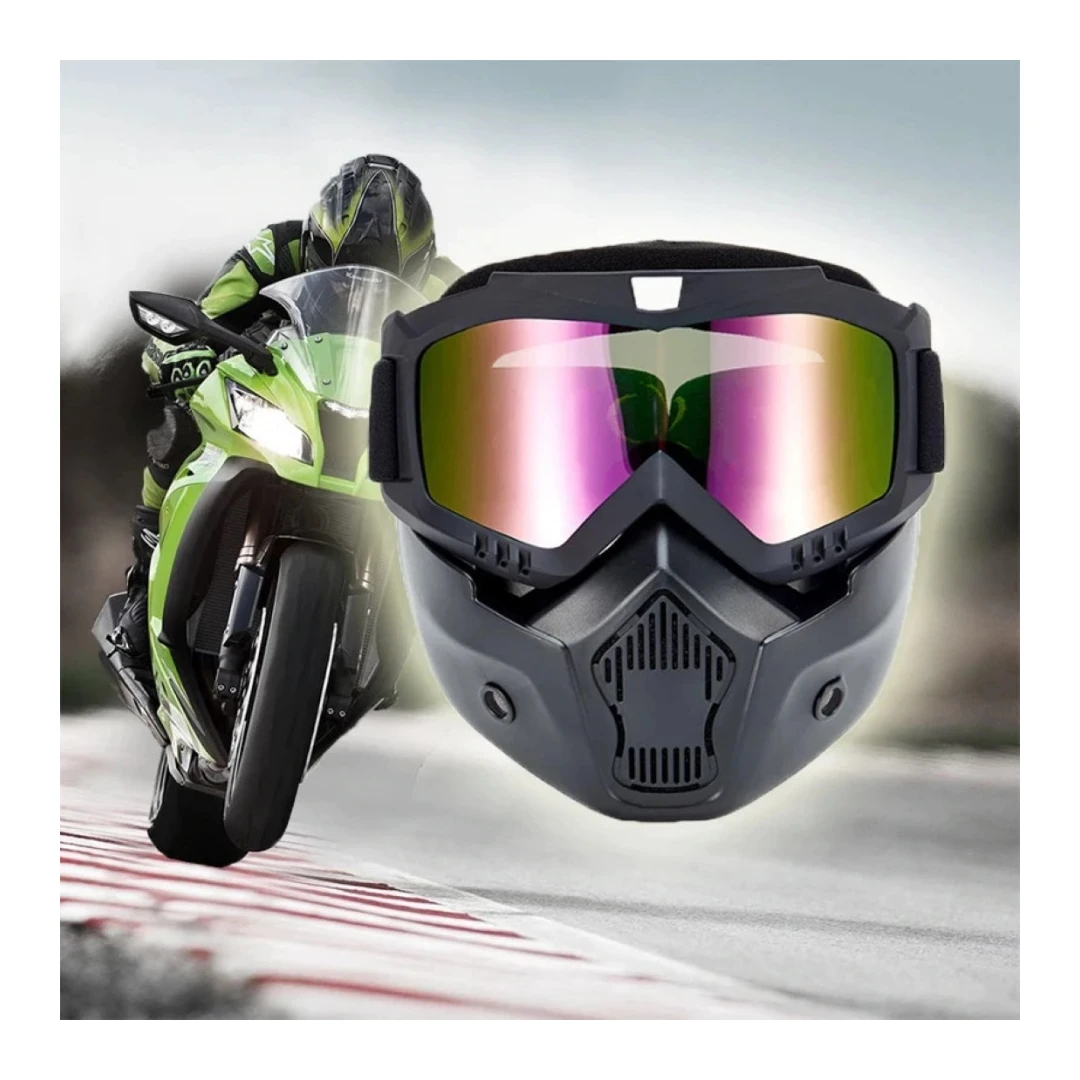 Masca de Protectie cu Ochelari Detasabili, cu destinatie Moto, ATV, SSV, QUAD - 