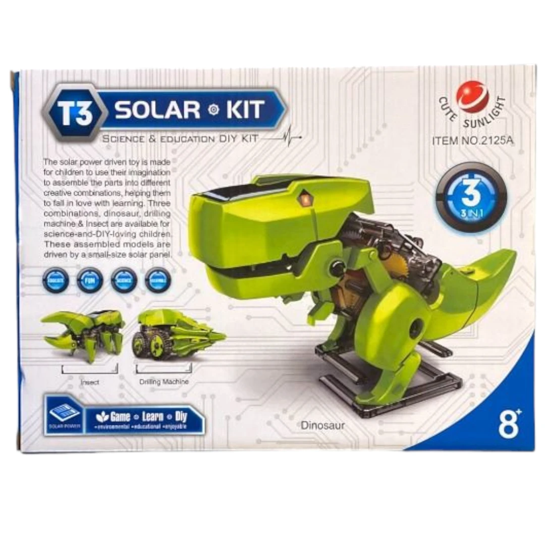 Kit robot solar 3 in 1, green energy, pentru copii + 03 ani - 