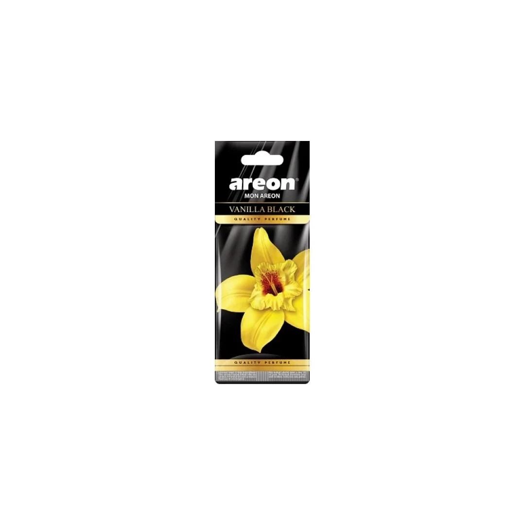 Odorizant auto Mon Areon Vanilla Black - Mon Areon este o linie contemporana de parfumuri, care farmeca simturile cu arome proaspete si design modern.