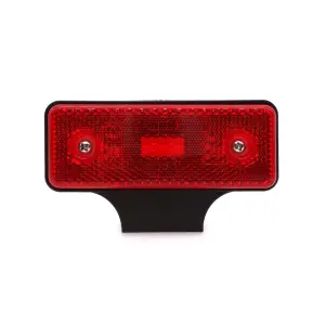 Lampă de poziție reflectorizantă cu 2 LED-uri, cu suport, 12-24V, roșu - 