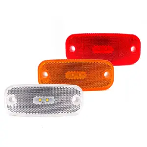 Lampă de poziție reflectorizantă cu 2 LED-uri, cu suport, 12-24V, portocaliu - 