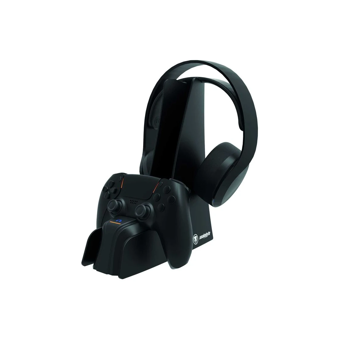 Snakebyte DUAL CHARGE & HEADSET STAND do PS5, Negru - 