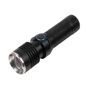 Lanterna de supravietuire IdeallStore®, Lichthelfer, metalica, LED, USB, zoom, negru - 