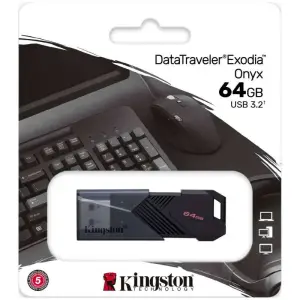 Memorie USB Kingston 64GB Portable USB 3.2 Gen 1 DataTraveler Exodia Onyx - 