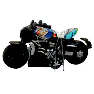 Macheta motocicleta, plastic, amestec culori, lungime 10 cm - 